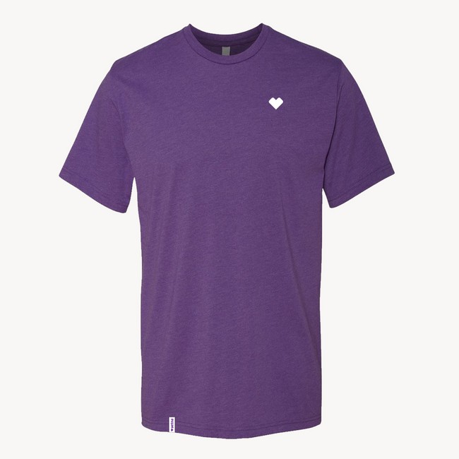 Main image of Unisex Heart Tee- Aetna, Purple