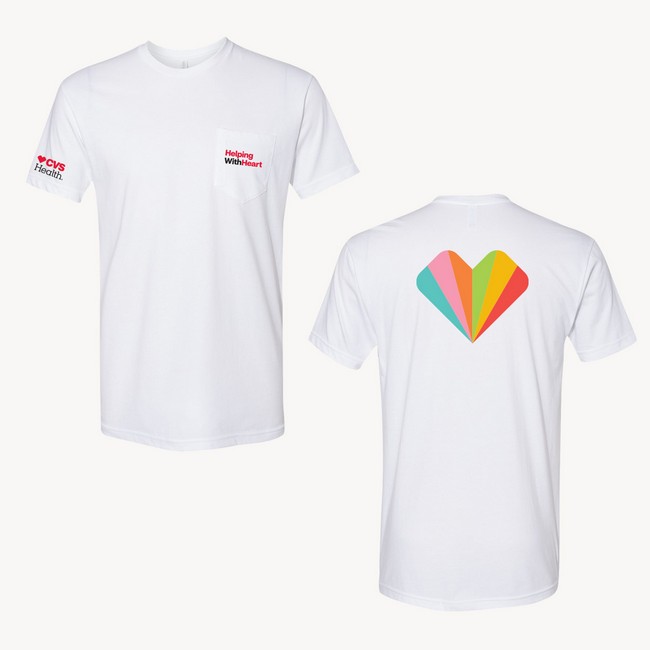 Main image of Unisex Pocket Tee- Helping W Heart, White