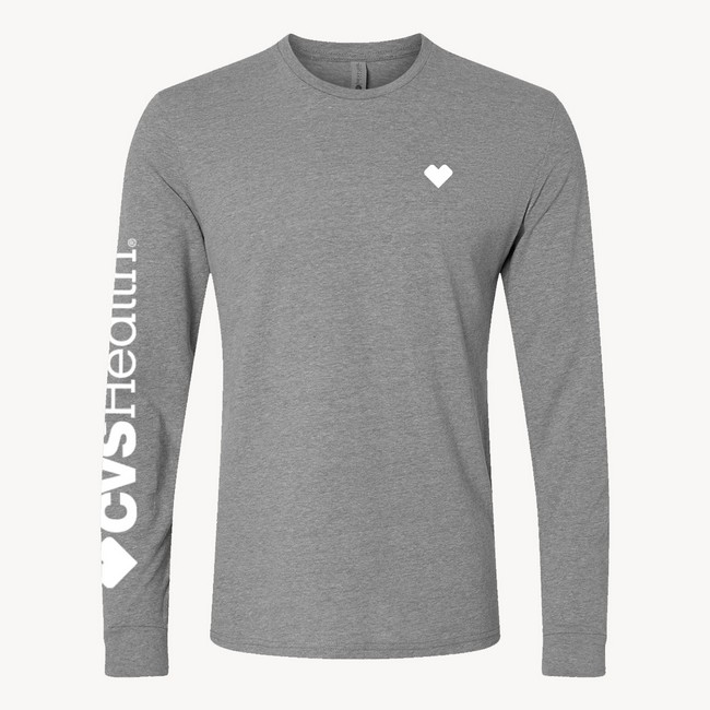 Main image of Unisex Longsleeve Heart Tee- CVS Health, Grey