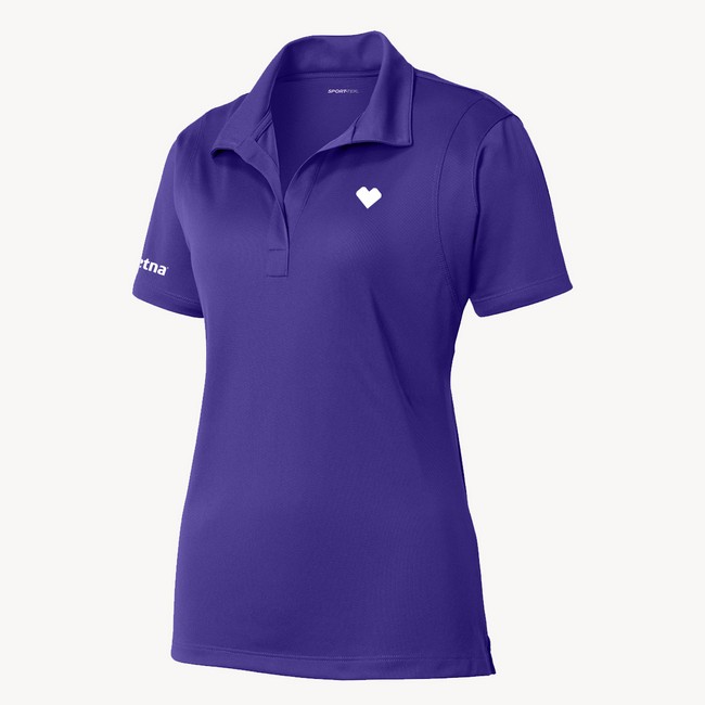 Main image of Women's Heart Polo- Aetna, Purple