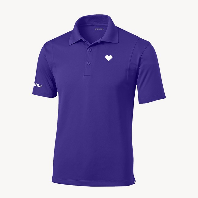 Main image of Men's Heart Polo- Aetna, Purple