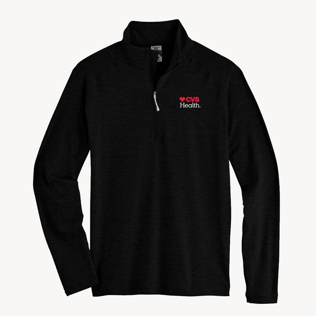 Main image of Men's Quarter Zip- CVS Health, Black