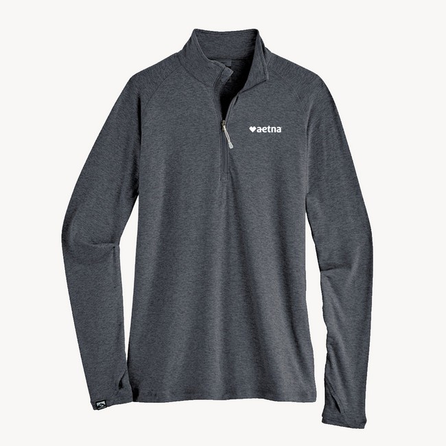 Main image of Women's Quarter Zip- Aetna, Grey