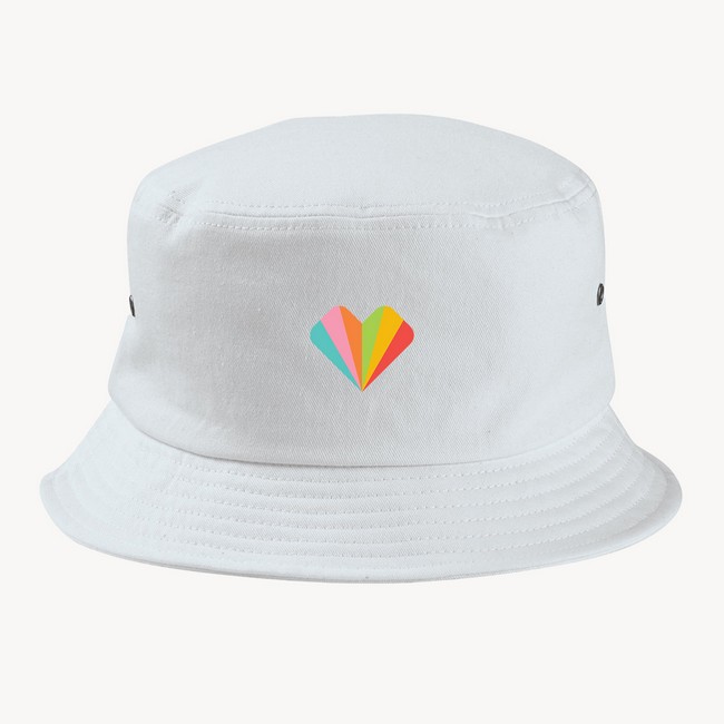 Main image of Bucket Cap- Helping With Heart, White