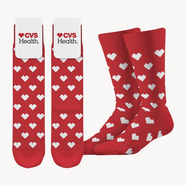 Main image of Heart Socks- CVS Health, Red