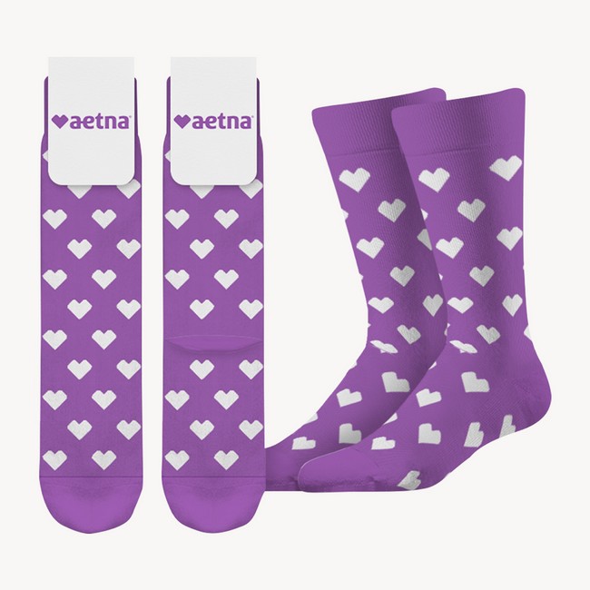 Main image of Heart Socks- Aetna, Purple